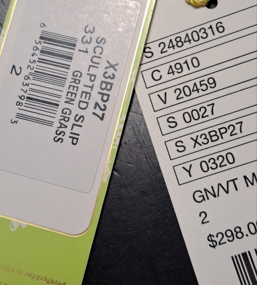 Anthropologie Silk Sculpted Green Grass Slip Dress     Size 2 - Picture 15 of 15